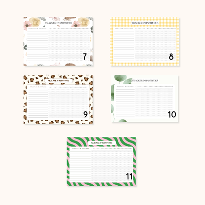 Tracker d’habitudes printable | Pack PDF imprimable | 15 designs