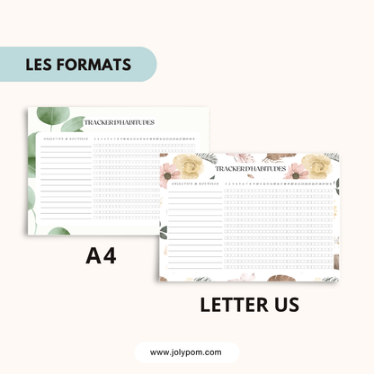 Tracker d’habitudes printable | Pack PDF imprimable | 15 designs