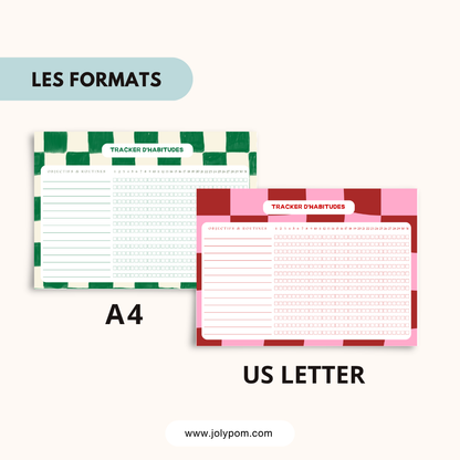 Pack 5 Trackers d’Habitudes Dopamine PDF Imprimable