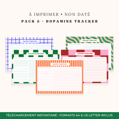 Tracker d’habitudes printable | Pack PDF imprimable | 15 designs