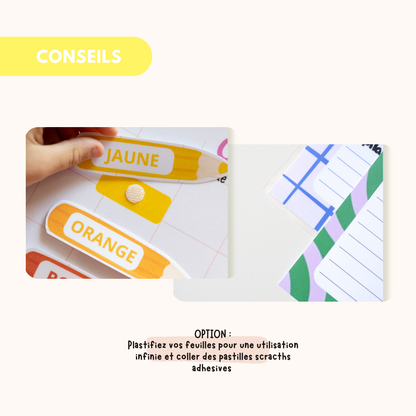 Les couleurs FR & US | PDF éducatif à imprimer