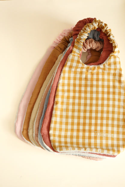 Serviette de cantine personnalisée avec élastique
