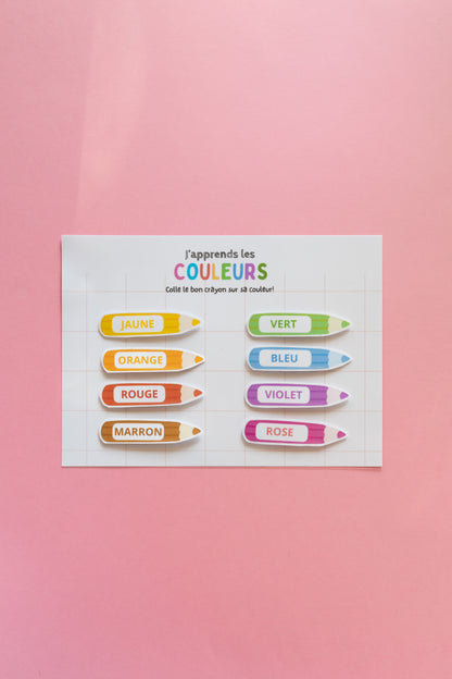Les couleurs FR & US | PDF éducatif à imprimer