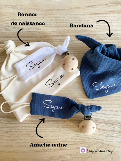 BONNET NAISSANCE PERSONNALISABLE