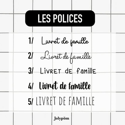 LIVRET DE FAMILLE PERSONNALISABLE